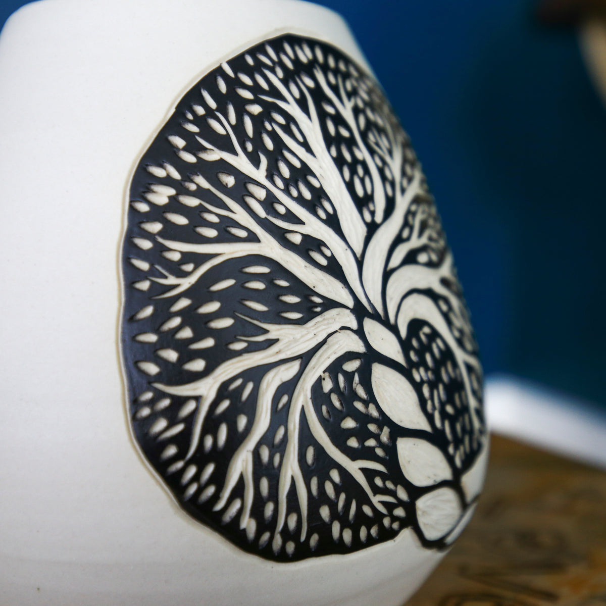 Black and White Placenta Vase