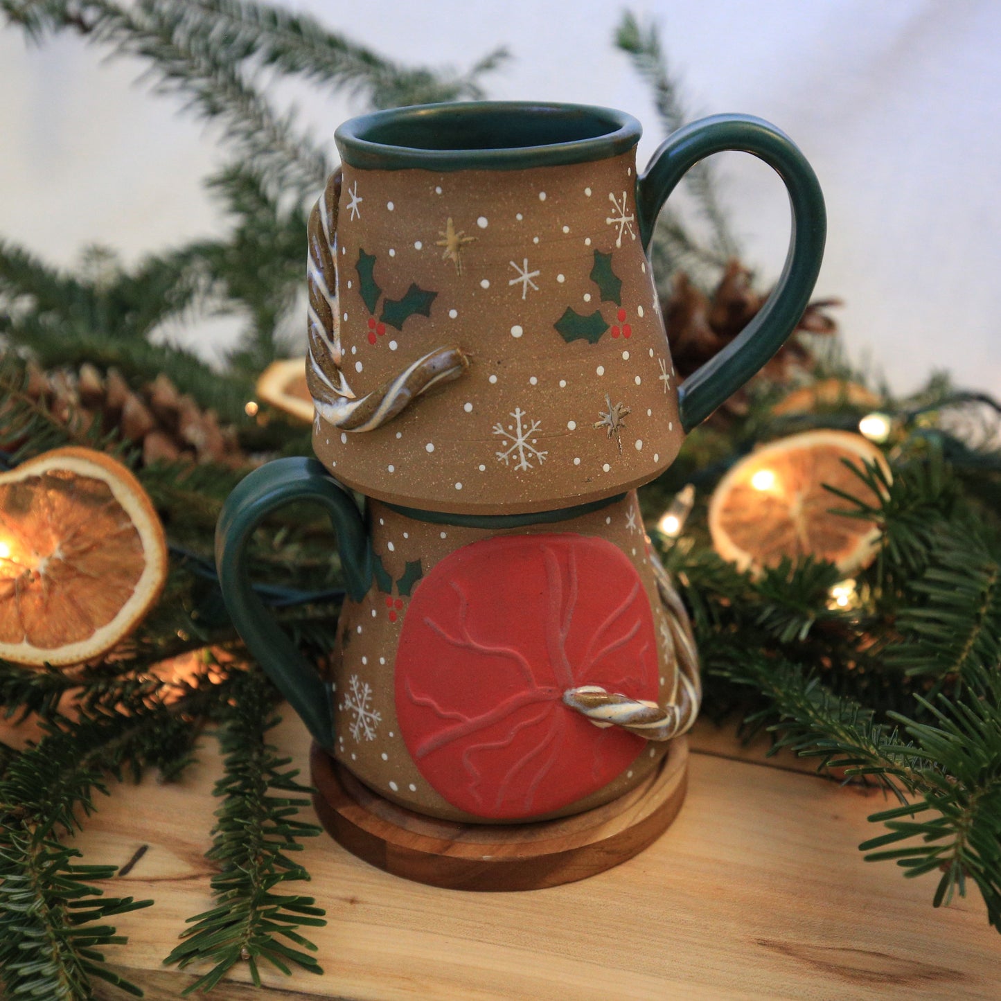 Holiday Placenta Mug w/Gold