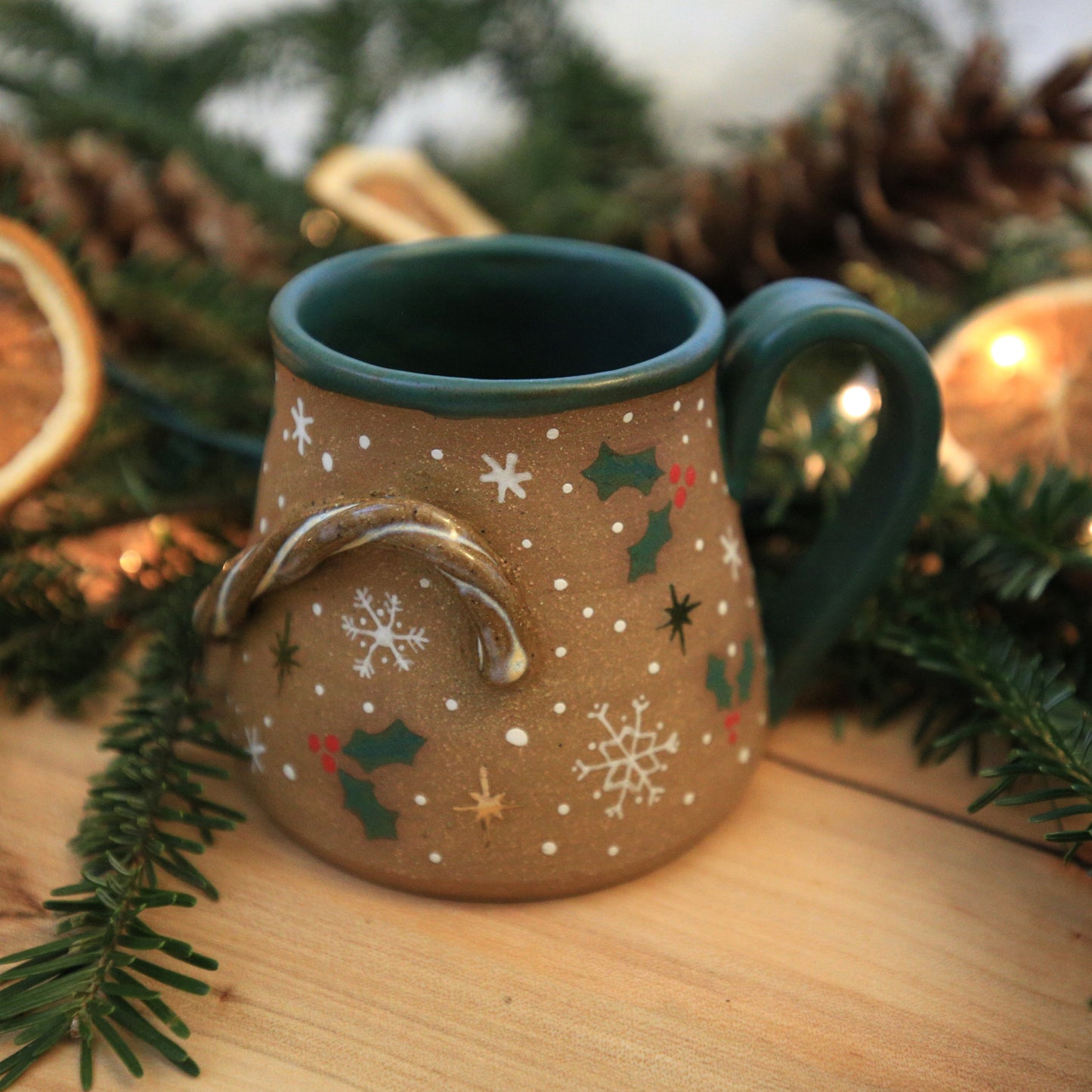 Holiday Placenta Mug w/Gold