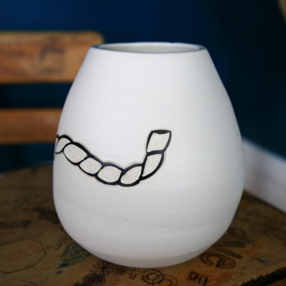 Black and White Placenta Vase